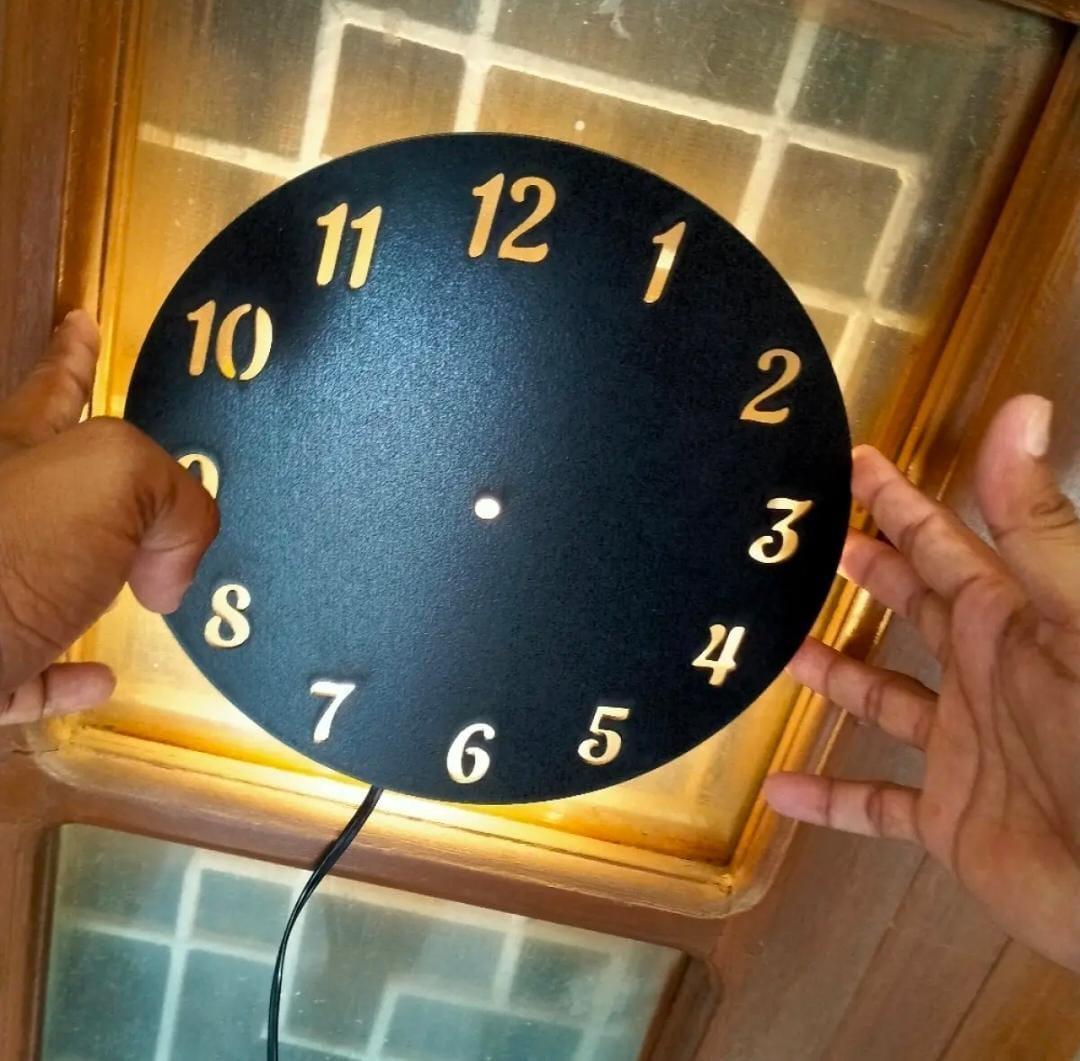 Heart wooden Wall Clock premium light